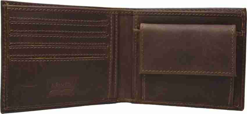 LEVI S Men Casual Formal Brown Genuine Leather Wallet Brown Price in India Flipkart