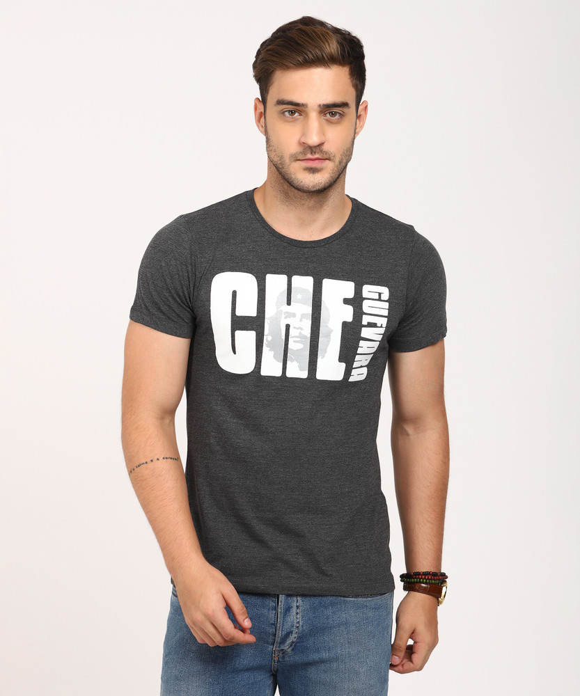 Che Guevara By Free Authority Graphic Print Men Round Neck Black T Shirt Buy Grey Che Guevara By Free Authority Graphic Print Men Round Neck Black T Shirt Online at Best Prices in