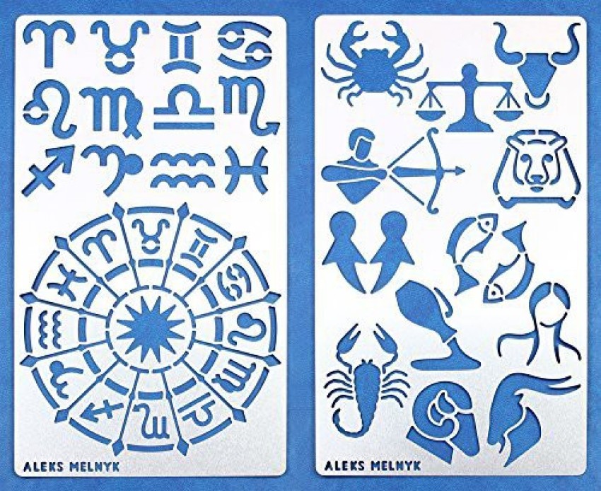 Aleks Melnyk #29 Metal Journal Stencil, Zodiac India