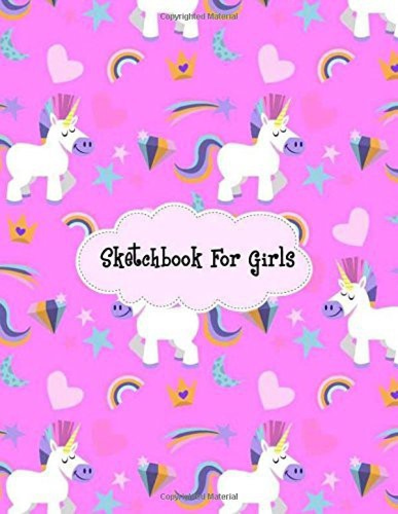Generic Sketchbook for Girls Cute Unicorn Hawaii Blank Paper Book