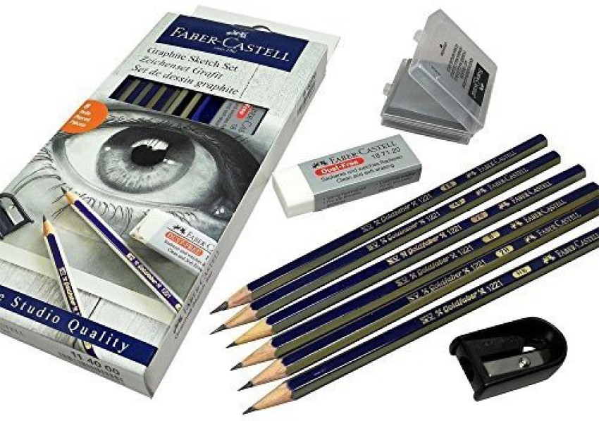 Faber-Castell Creative Studio Graphite Sketch Pencil Set - 6 Graphite  Pencils (2H, HB, B, 2B, 4B, 6B)