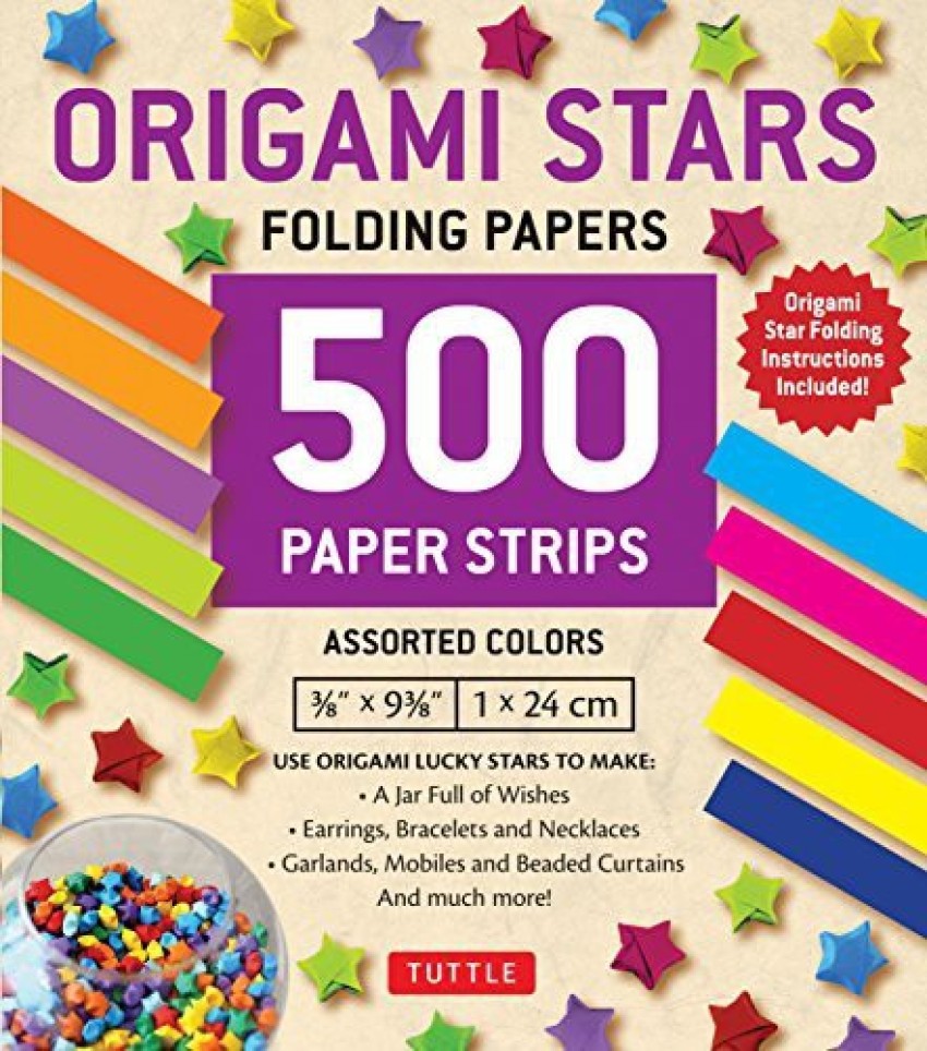 Origami Paper Kit 300 Star Paper Strips and 192 One Sided Vivid Papers –  Hand U Journey