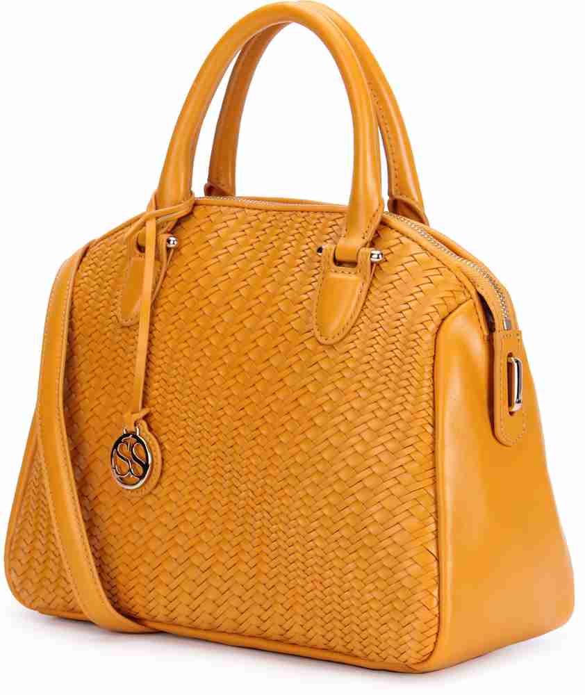 Flipkart Sabrina Scala Hand Woven Yellow Satchel Bag