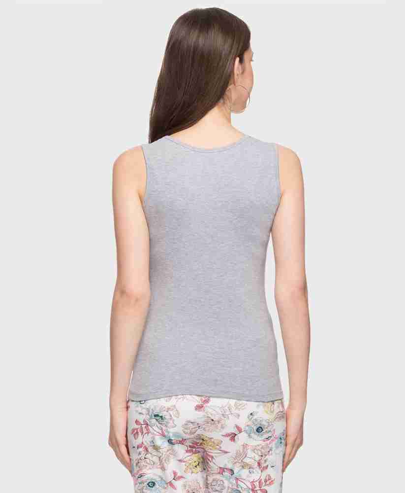 Shyla by FBB Casual Sleeveless Solid Women Grey Top - Buy Shyla by FBB  Casual Sleeveless Solid Women Grey Top Online at Best Prices in India