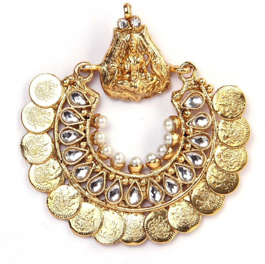 Gold Plated Ram Leela Pearl temple earrings