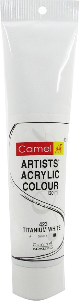 Camlin Kokuyo Artist Acrylic Colour Tubes 120ml Titanium  White 423 