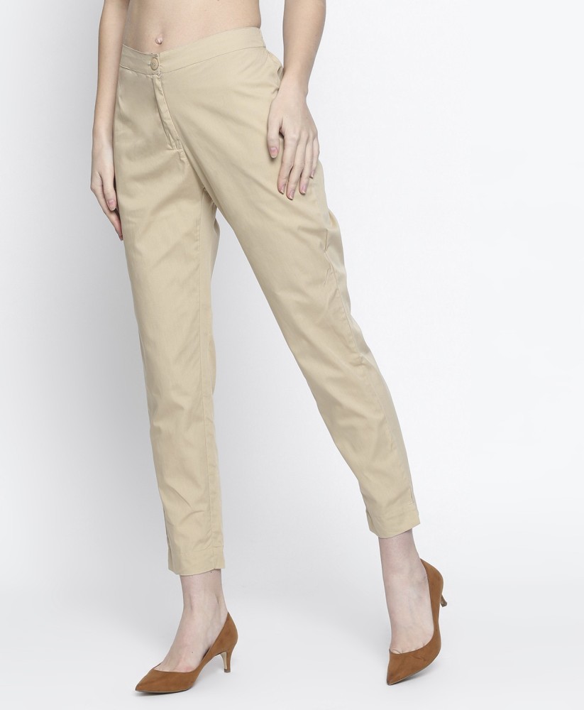 Buy Vednash Enterprises Women Stylish Stretchable Jeggings Trouser Pencil  Kurti Pants for Girls and Ladies Beige Online In India At Discounted Prices