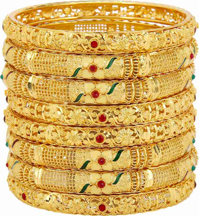 MANSIYAORANGE Alloy Gold plated Bangle Set Price in India Buy MANSIYAORANGE Alloy Gold plated Bangle Set Online at Best Prices in India Flipkart