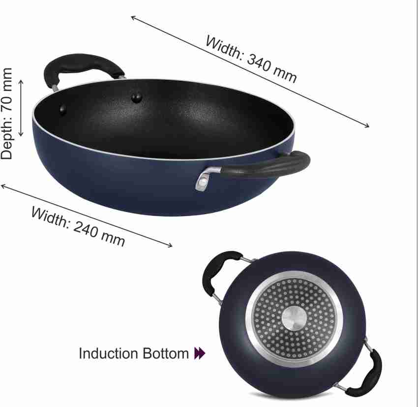 Indus Valley Cast Iron Cookware set - kadai( 2.5L) +skillet fry