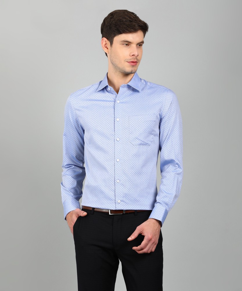 LOUIS PHILIPPE Men Printed Formal Blue Shirt - Buy LOUIS PHILIPPE