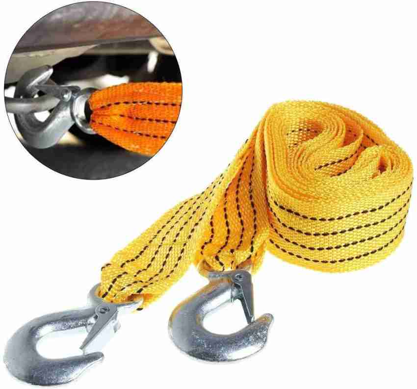 Quit-X ™ 3 Ton Car Towing Rope, 1.2 Inch X 10 Ft. Heavy Duty Tow Strap Rope  with Hooks, 10,000 Lb Capacity 4.5 m Towing Cable Price in India - Buy  Quit-X