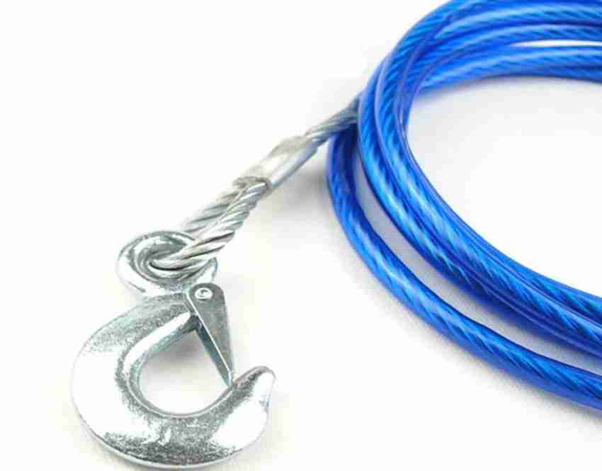 Quit-X ™ Steel Wire Tow Cable Tow Strap Towing Rope With Hooks For Heavy  Duty Car Emergency 4M 5 Tons 4.5 m Towing Cable Price in India - Buy Quit-X  ™ Steel