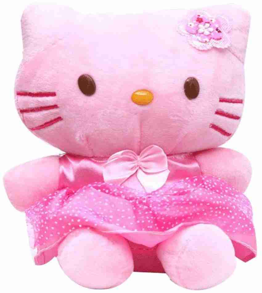 CREATIVEVILLA CUTE PINK HELLO KITTY STUFFED PLUSH SOFT TOY - 18 cm ...