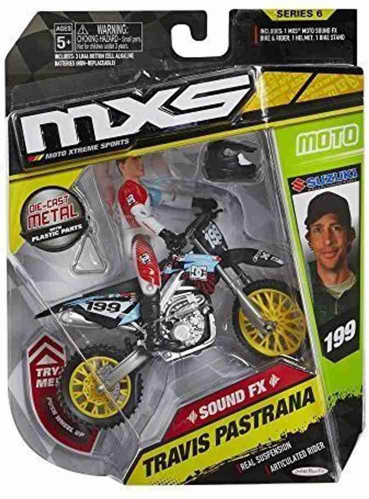 Generic MXS Motocross Travis Pastrana Die cast Bike Rider with Sound Fx Series 6 by MXS MXS Motocross Travis Pastrana Die cast Bike Rider with Sound Fx Series 6