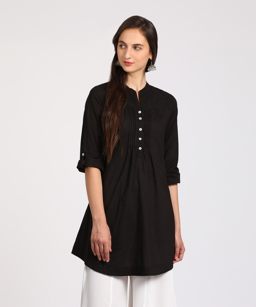 Black kurti online flipkart sale