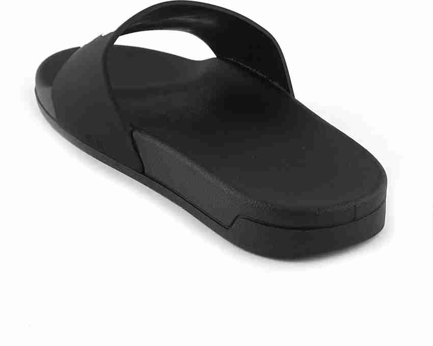 Off white cheap flip flops black