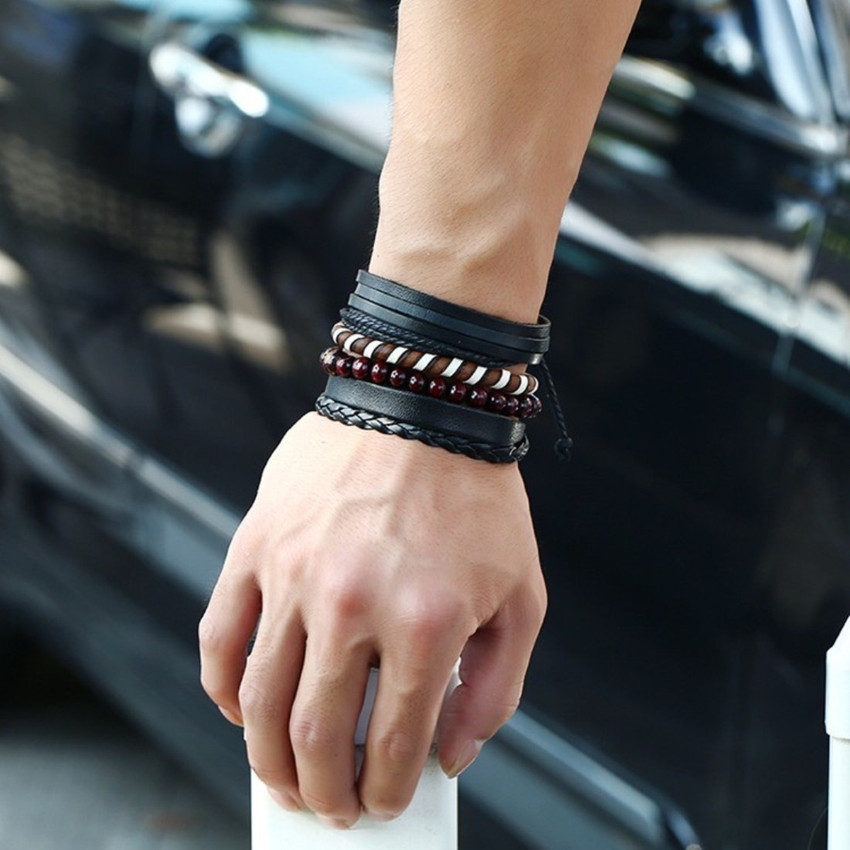 Leather hand bracelet outlet for boy