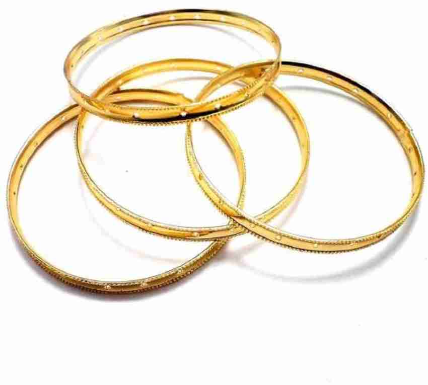 SPARKLE 4Pc Set Bangles Base for beading in Gold Polish in Size 2X4 4Pc Set Bangles Base for beading in Gold Polish in Size 2X4 shop for SPARKLE products in