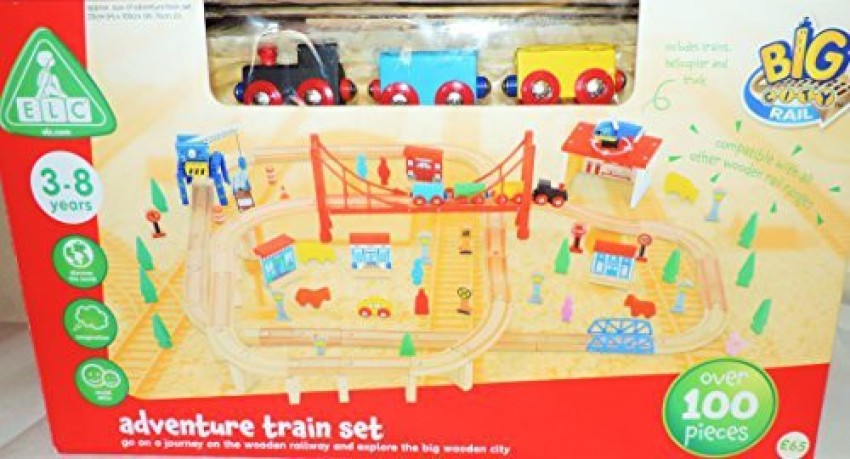 elc wooden train set