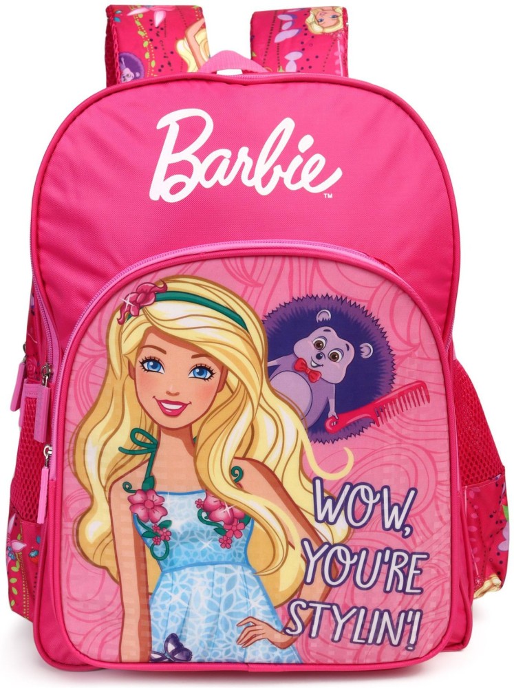 Decent BARBIE School Bag With 1 BARBIE Lunch Bag Combo  Waterproof School Bag - School Bag