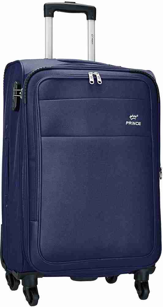 PRINCE BONN Expandable Check in Suitcase 4 Wheels 26 inch Blue
