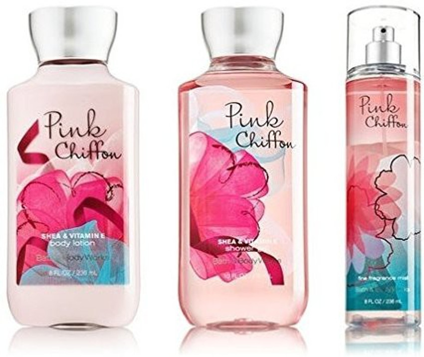 Pink chiffon bath and sales body works