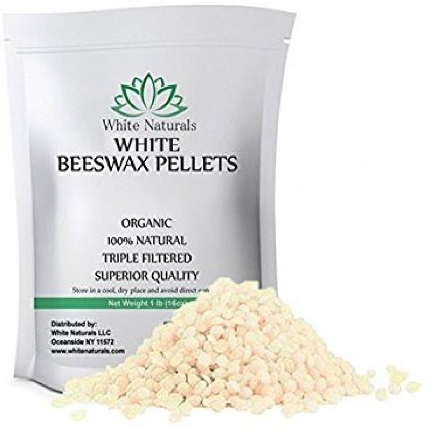 Pure Beeswax Pellets, Triple Filtered Bees Wax for Skin, Face, Body 2 LB  White