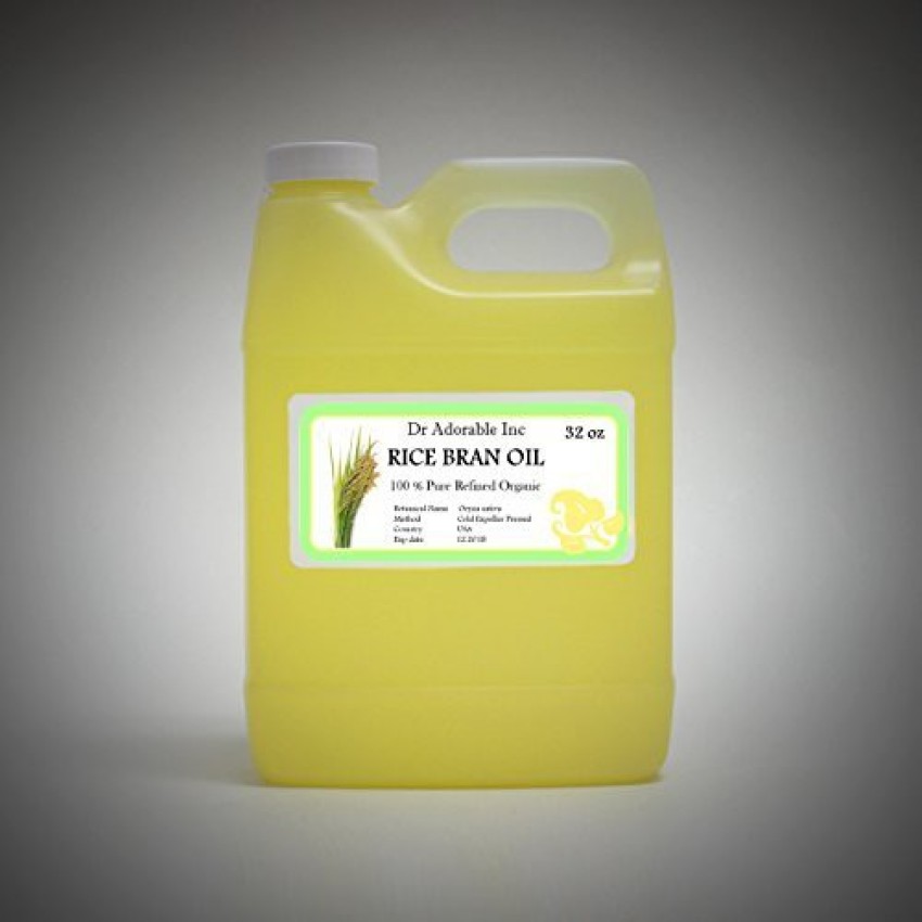 Dr Adorable - 32 oz - Rice Bran Oil - 100% Pure Natural Premium Organic  Cold Pressed