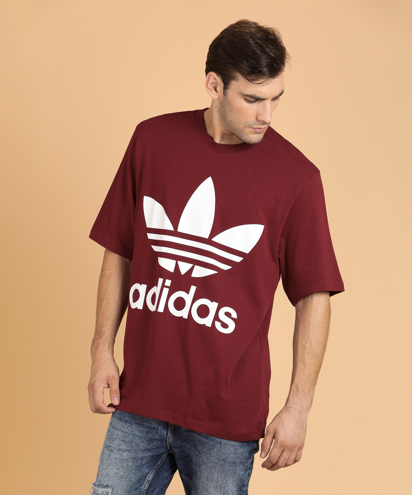 adidas t shirt maroon