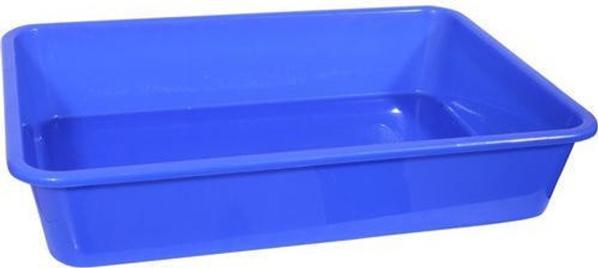 KUBER INDUSTRIES 1 Compartments Plastic Plastic Big size Fruit Vegetable Stationary Tray Blue Set of 1 Pc