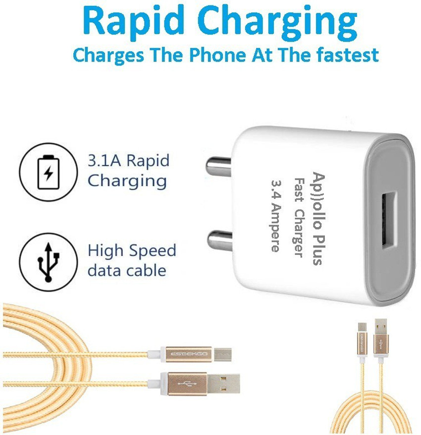 Apollo Plus 3.4 A Multiport Mobile Charger with Detachable Cable