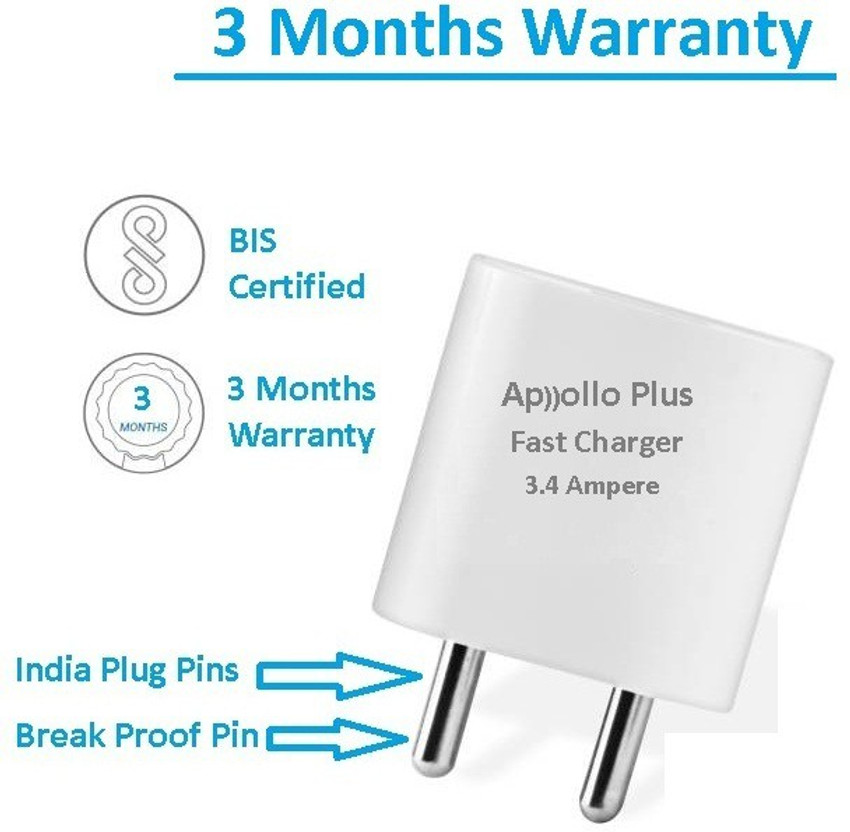 Apollo Plus 3.4 A Multiport Mobile Charger with Detachable Cable
