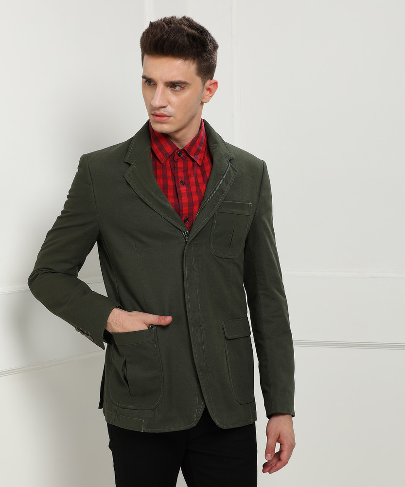 VAN HEUSEN SPORT Solid Single Breasted Casual Men Blazer