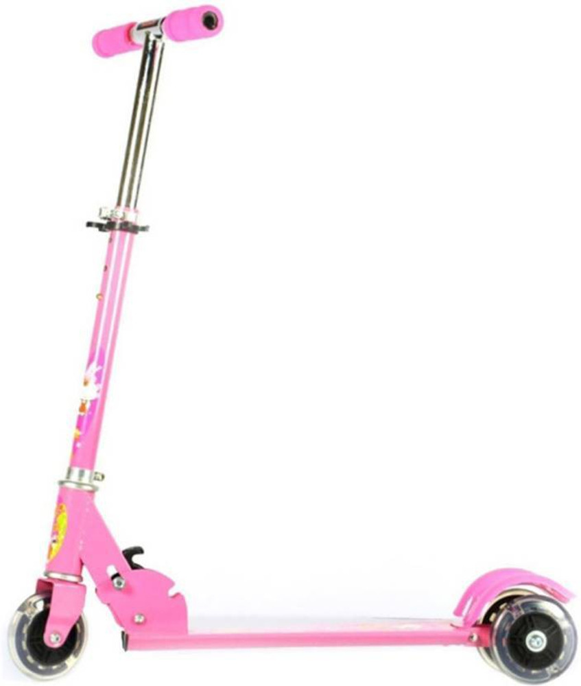 indmart Kids Scooty pink colour with foot brake Kids Scooty pink