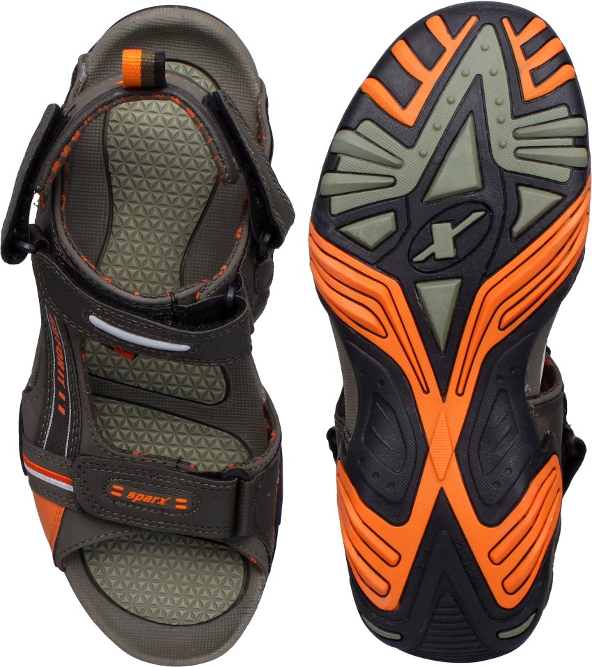 Sparx Sparx Men SS 430 Olive Orange Floater Sandals Men Orange