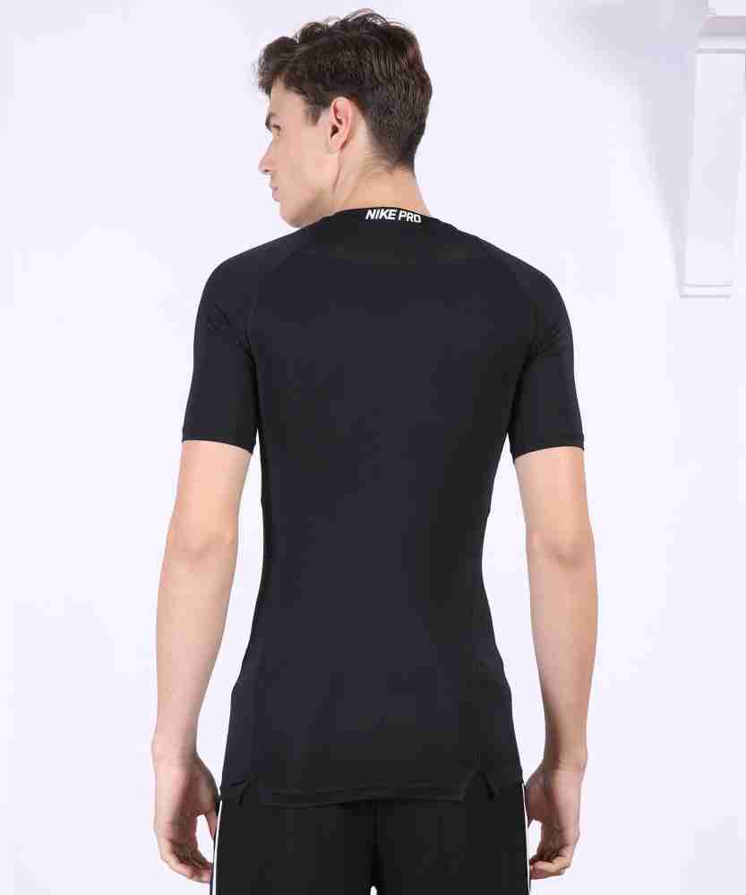 NIKE Solid Men Round Neck Black T-Shirt - Buy NIKE Solid Men Round