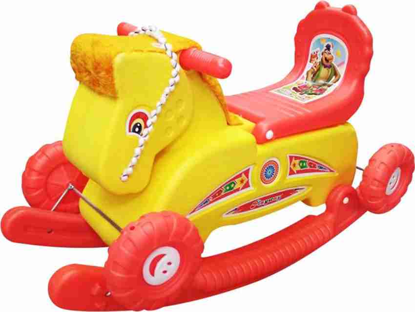 AdevWorld NEW COOL KIDS RIDING HORSE 2 IN ONE ROCKER CUM RIDE ON