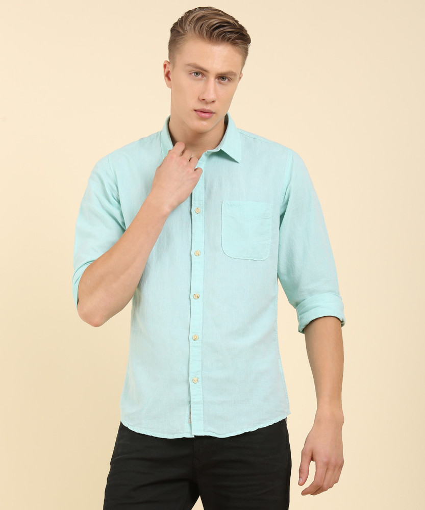 Pepe Jeans Men Solid Casual Light Green Shirt - Buy BLUE Pepe Jeans Men  Solid Casual Light Green Shirt Online at Best Prices in India | Flipkart.com