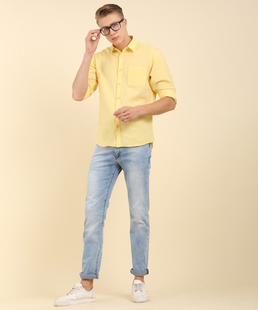 Yellow shirt 2024 with jeans