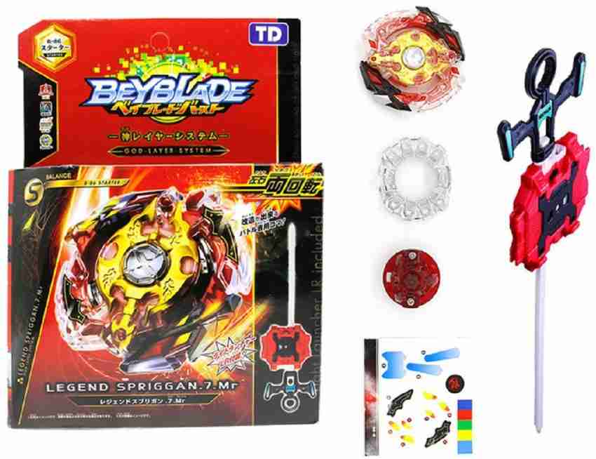 AncientKart Beyblade Burst Legend Spriggan.7.Mr with launcher and