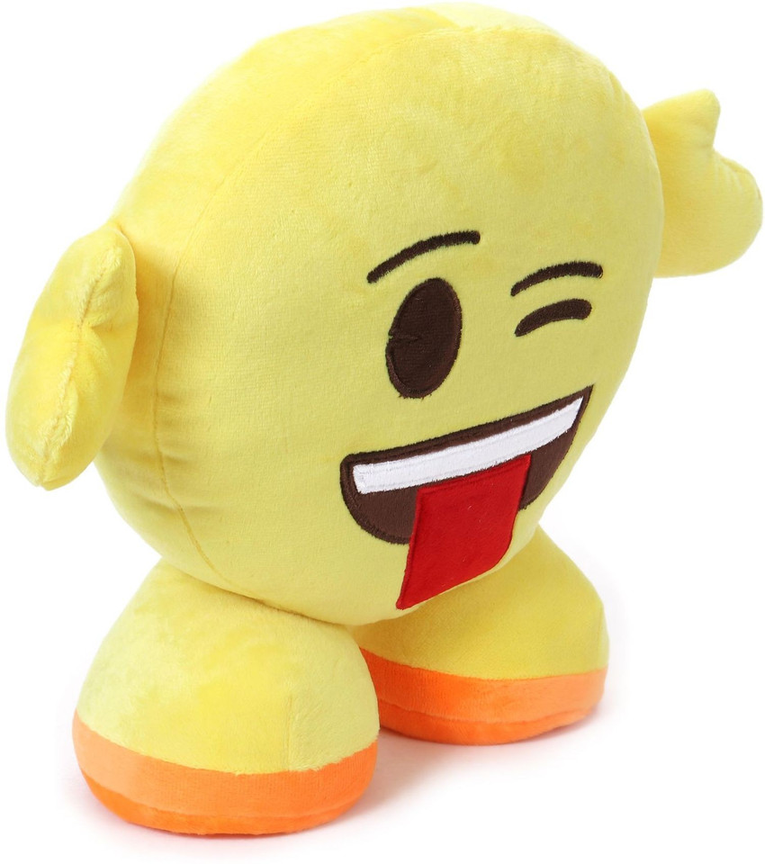 Emoji Expressions Plush Pillow Winking Face Stuck Out Tongue