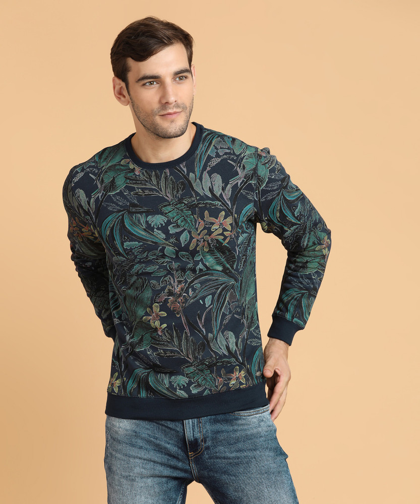 PETER ENGLAND Full Sleeve Floral Print Men Sweatshirt - Buy Dark Blue PETER  ENGLAND Full Sleeve Floral Print Men Sweatshirt Online at Best Prices in  India | Flipkart.com
