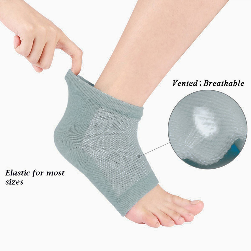 Purastep silicone gel heel pad socks top