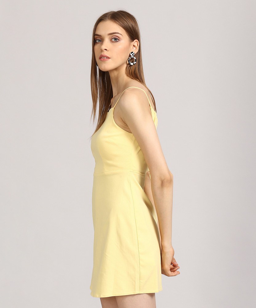 Yellow denim on sale dress h&m