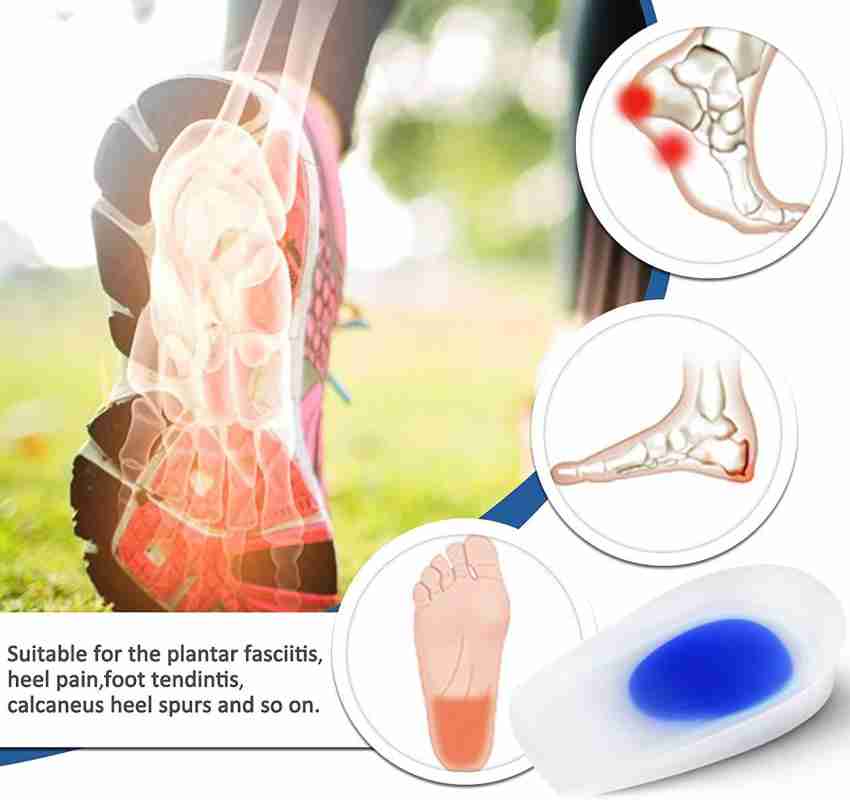 Plantar Fasciitis Self-Adhesive U-Shaped Gel Heel Cups & Inserts