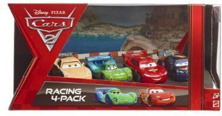 Mattel Toys Disney / Pixar CARS 2 Movie Exclusive Die Cast Car Racing 4Pack Lightning McQueen with Racing Wheels, Max Schnell, Jeff Gorvette - Disney / Pixar CARS 2 Movie Exclusive Die Mattel Toys Disney / Pixar CARS 2 Movie Exclusive Die Cast Car Racing 4Pack Lightning McQueen with Racing Wheels, Max Schnell, Jeff Gorvette - Disney / Pixar CARS 2 Movie Exclusive Die