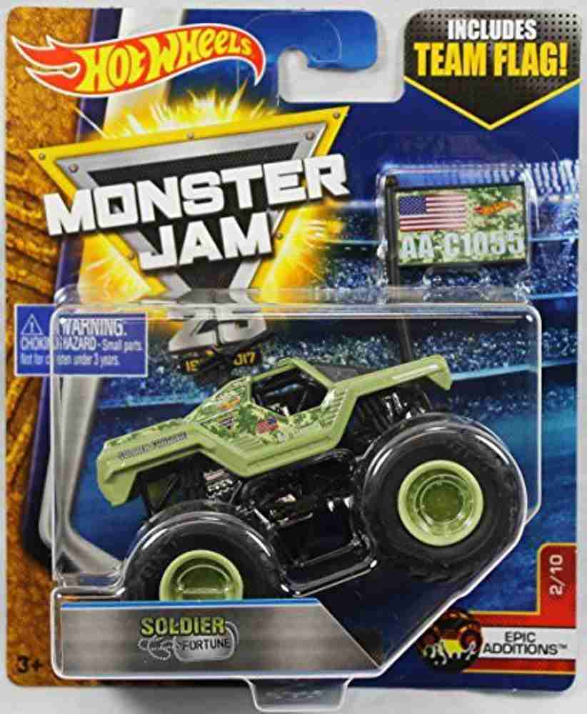 HOT WHEELS Monster Jam Soldier Fortune with Team Flag 1 64 Scale