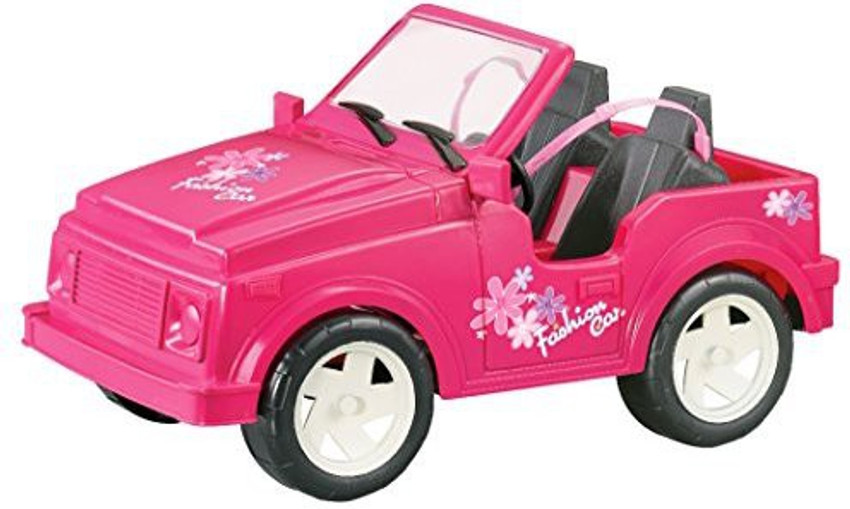 Pink barbie jeep for dolls on sale