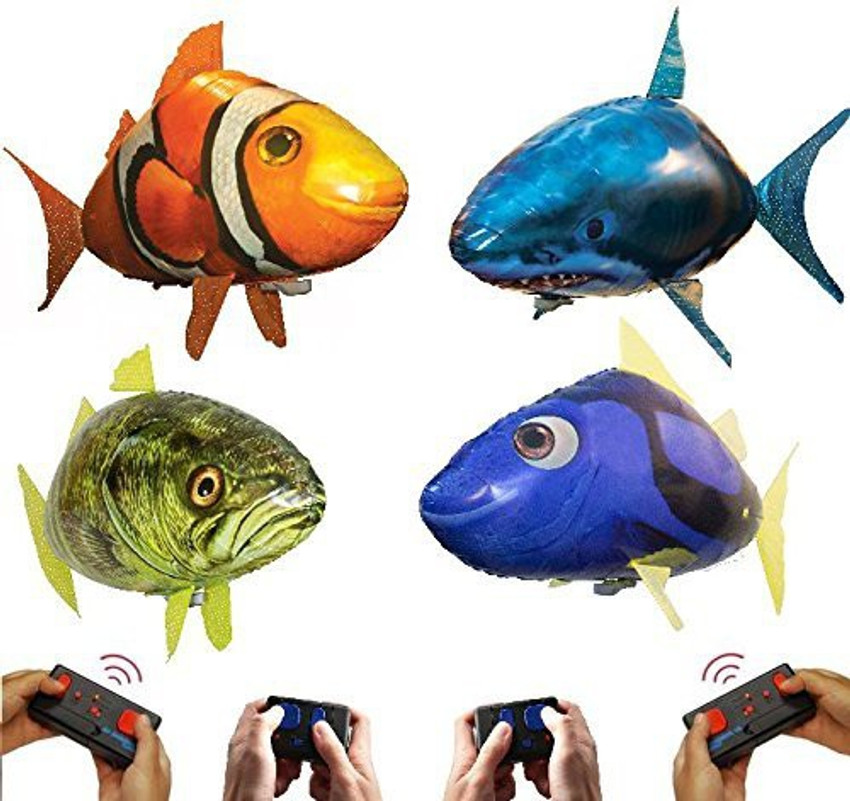 William Mark Air Swimmers AquAIRium 4 Pack Flying Shark Clownfish Regal Tang and Bass Fish Air Swimmers AquAIRium 4 Pack Flying Shark Clownfish Regal Tang and Bass Fish shop for William Mark