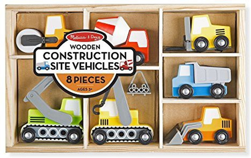 Melissa and doug shop wooden construction vehicles